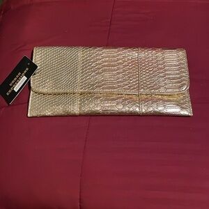 Urban Expressions Metallic Gold Embossed Clutch